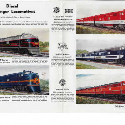 Diesel Passenger Locomotive Model E-7 Coloured Prints Poster