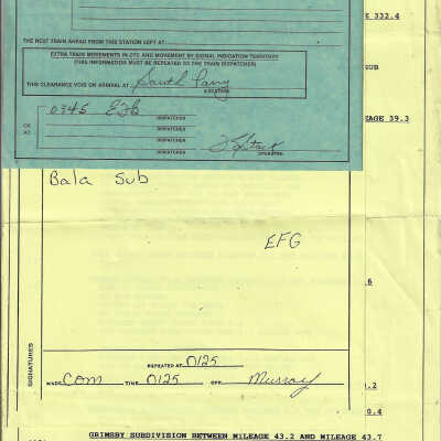 Canadian National MacMilan Yard: Clearance Form, Train Orders, and Daily Operating Bulletin