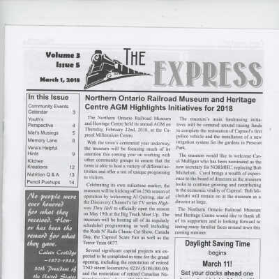 Northern Ontario Railroad Museum and Heritage Centre AGM Highlights Initiatives for 2018