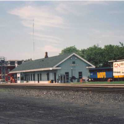Photograph, CNR Station at Brockville, Ontario, 1985.