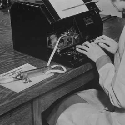 Photograph, Canadian National Railways Telegraphs equipment.