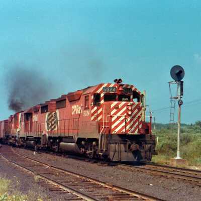 Photograph, Canadian Pacific Locomotive 5024 on a 3 Locomotive Train