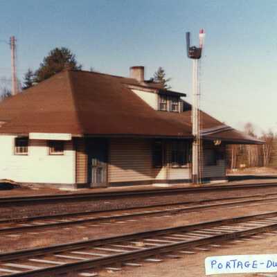 Photograph, CNR Station at Portage-du-fort, Quebec.