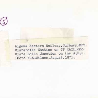 Photograph, Clarabelle Station, verso.