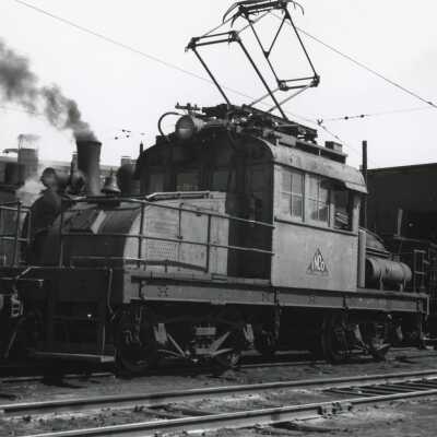 Photograph, INCO Locomotive in Yard.