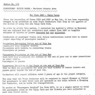 Document, CN Tally Cards Letter.