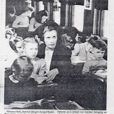 Photograph - Florence Bell with school car students