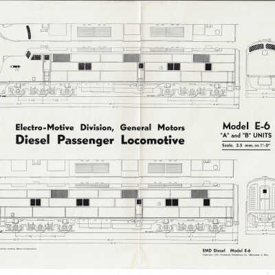 Model Blueprints: General Motors Diesel Passenger Locomotive Model E-6 "A" and "B" Units