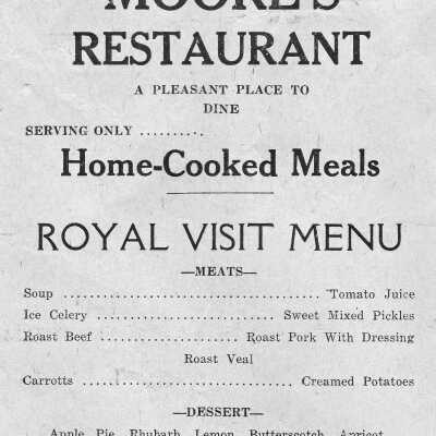 Newspaper Advertisement, Moore's Restaurant, Capreol.