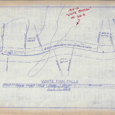 Rail Yard Plan of Algoma Eastern Railway's White Fish Falls Yard