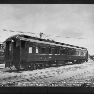 Photograph, Canadian Pacific Railway steel tourist car 6206. 1925.