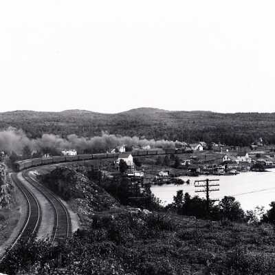 Photograph, CPR #8 Vancouver to Montreal passing through Rossport, Ontario, August 15th 1951.