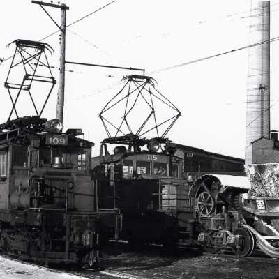 Photograph, INCO Locomotives 109 and 115.