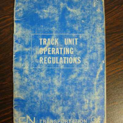 CN Track Unit Operating Regulations, February 1973