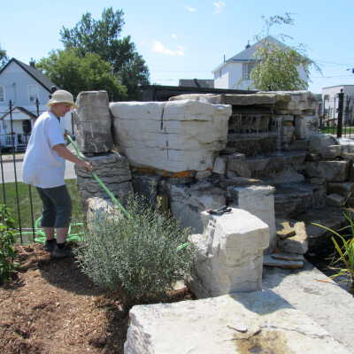 Photograph, NORMHC, Fran Michelutti, Garden of Life construction.