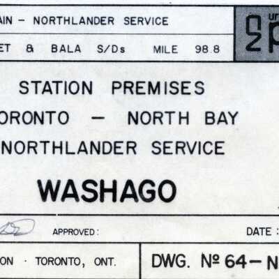 CN Rail Plans, Station Premises, Toronto - North Bay, Northlander Service, Washago.