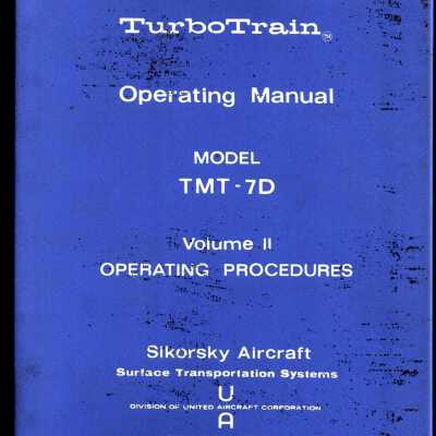 Turbotrain Operating Manual Model TMT - 7D Volume II