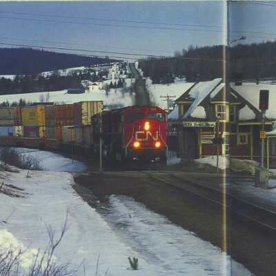 Photograph, CNR Station at Riviere-Bleue, Quebec.