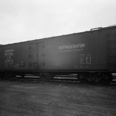 Photograph, Canadian National 208673, Refrigerator Car, built 1936.