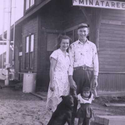 Photograph, CNR Station at Minatree, Ontario, 1954.