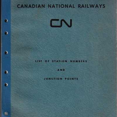 CN List of Station Numbers and Junction Points