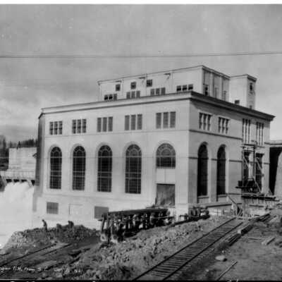 Photograph, Hydro-electric Power House from South East, Nipigon, Ontario.