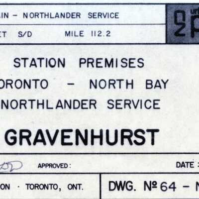 CN Rail Plans, Station Premises, Toronto - North Bay, Northlander Service, Gravenhurst.