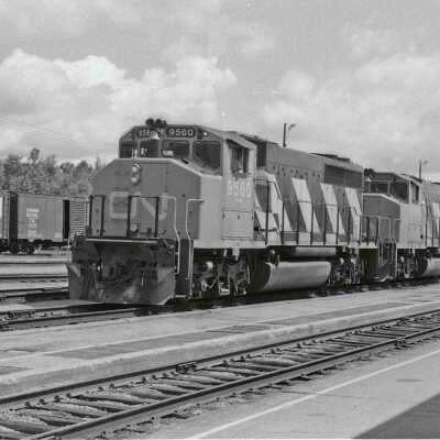 Photograph, CNR Engines 9560, 9564, Capreol, Ontario.