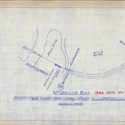 Rail Yard Plan of the Algoma Eastern Railway's McGregor Bay Yard