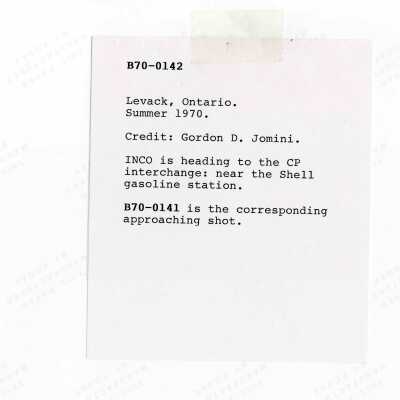 Photograph, Levack Ontario, Summer 1970, verso