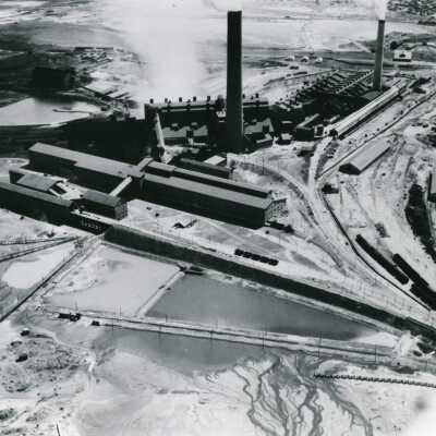 Photograph, International Nickel Co Smelter, Copper Cliff, Ontario, 1935.