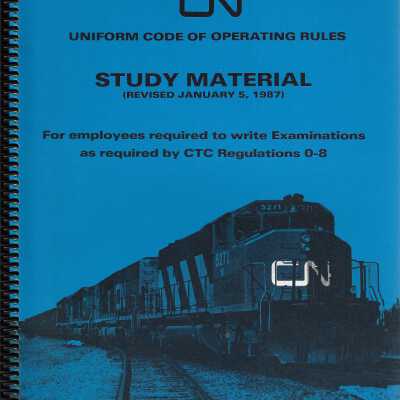 Study Material January 5, 1987,for code of Operating rules