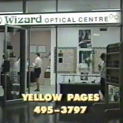 Video, Commercial, Wizard Optical Centre, North Bay, Ontario, 1993.