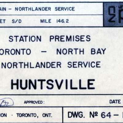 CN Rail Plans, Station Premises, Toronto - North Bay, Northlander Service, Huntsville.