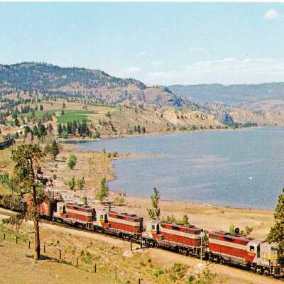 Photograph, Postcard, CPR 8621, 1965, Kamloops Lake, BC.