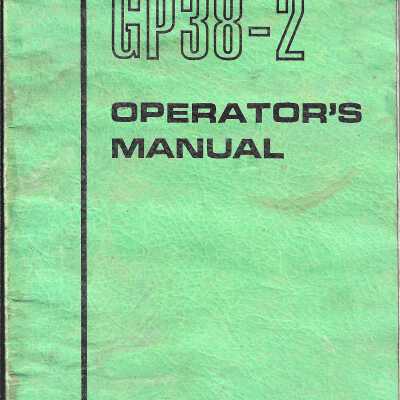 Electro-Motive Division - GP38-2 Operator's Manual