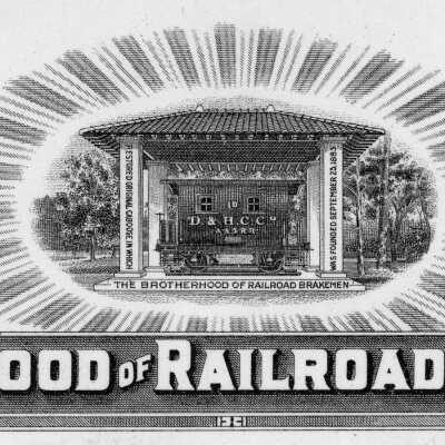 Photograph, Brotherhood of Railroad Trainmen Letterhead