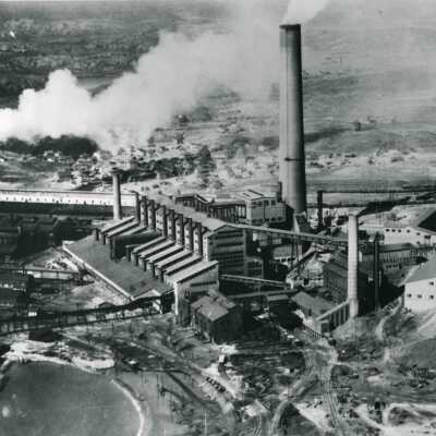 Photograph, International Nickel Co, Aerial view of Copper Cliff plant, Copper Cliff, Ontario, 2.