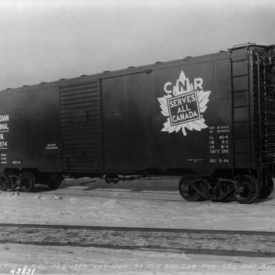 Photograph, Canadian National 483574 box car.