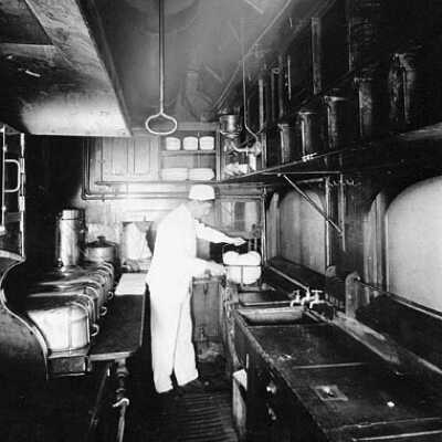 Photograph, Canadian Northern Railway, kitchen car, August 1915.