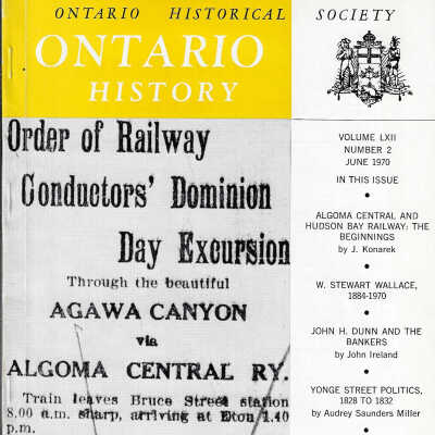 Ontario Historical Society: Ontario History Vol 63 (2), June 1970