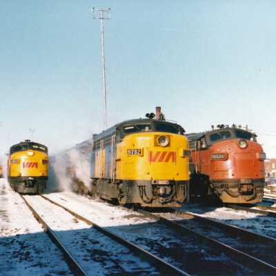 Photograph, VIA Engine 6782, CN Engine 6536, VIA Engine 1432