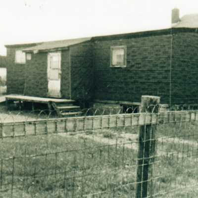 Photograph, "Box Car Home on Mooney Ave Capreol 1950's"