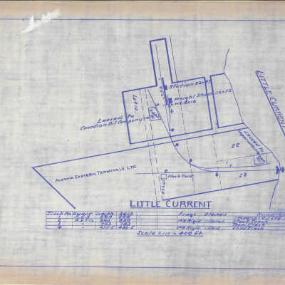 Rail yard plan of Algoma Eastern Railway's Little Current Yard