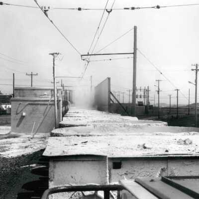 Photograph, Liming INCO Slag Cars, August 17, 1975, Photo by Gordon Jomini.
