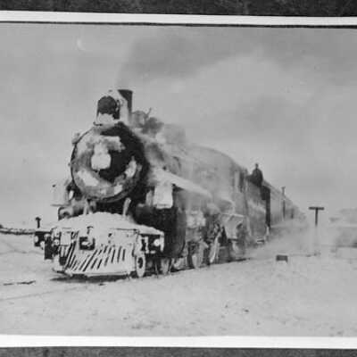 Photograph, Canadian Northern Railway, snow covered train.