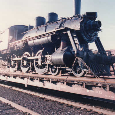 Photograph - Canadian National Steam Locomotive 152 being transported (Series of 49 Pictures)