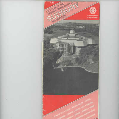 Map of Sudbury and Surrounding Area (circa 1990)