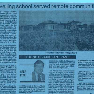 Traveling School Served Remote Communities