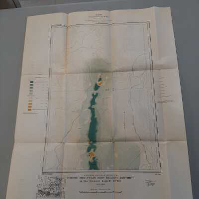 2019.041.003: Map: Canada Department of Mines showing the Northern Portion of Deposit #2 Moose Mountain Iron Bearing District, Hutton Township, Sudbury District. 1913